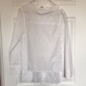 Hi-lo white blouse